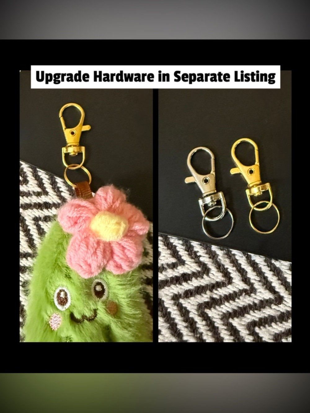 Fuzzy Bumblebee Bag Charm / Keychain - New! - Picture 7 of 7